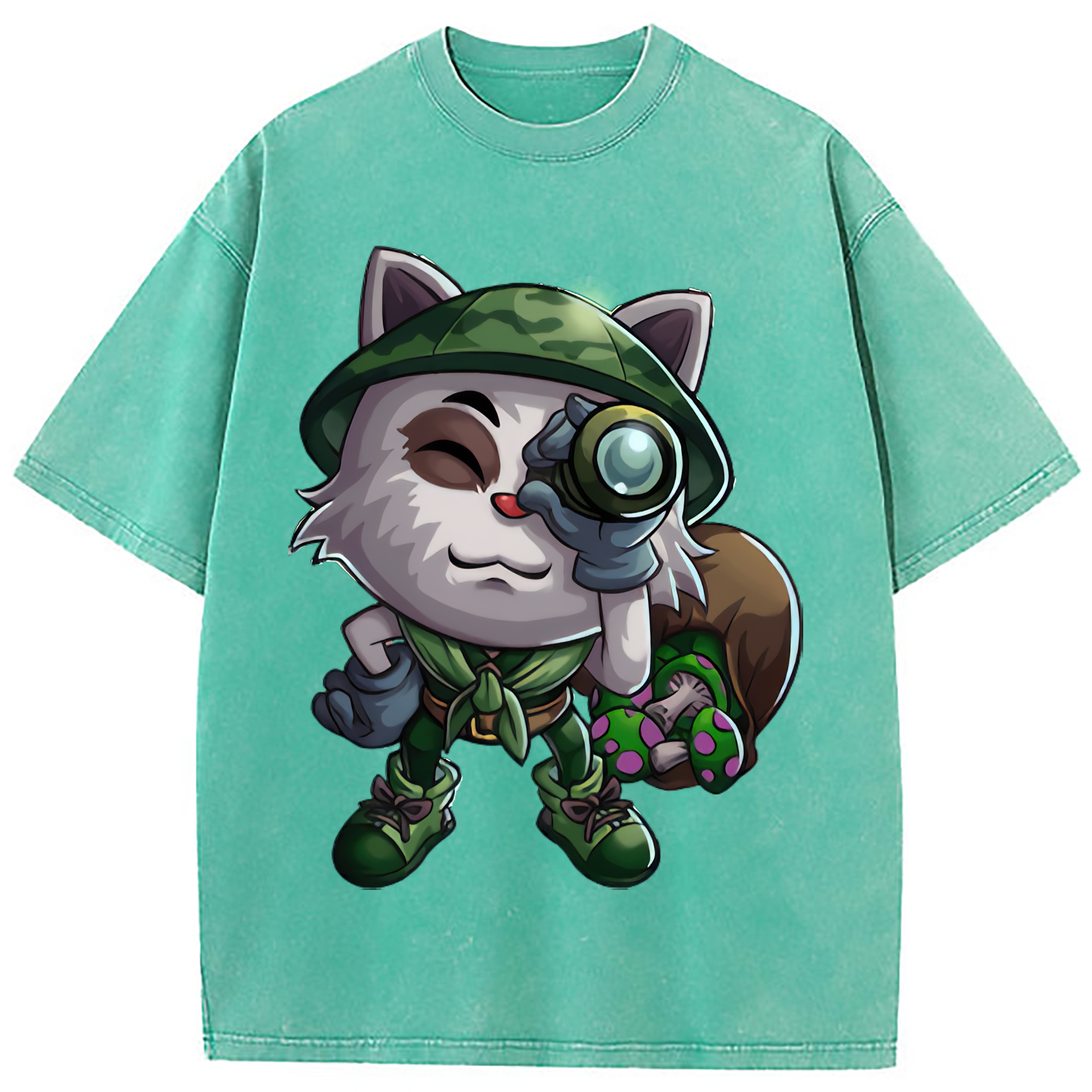（画像用） リーグ・オブ・レジェンド League of Legends LOL 綿100% ヴィンテージ風 半袖Tシャツ（フロントプリント）